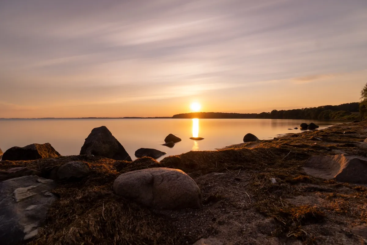 Sonnenuntergang in Muglitz auf Rügen