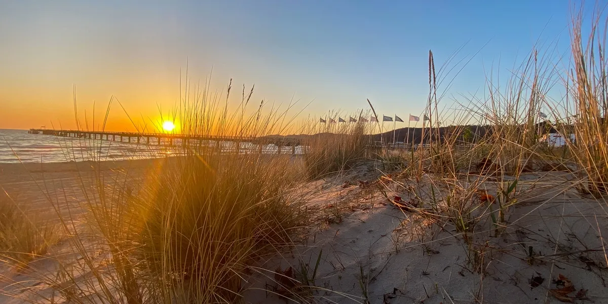 Panorama von der Seebrücke Binz