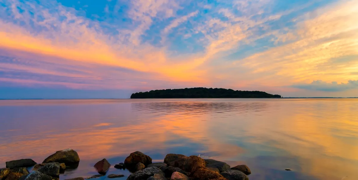 Insel Vilm im Sonnenuntergang