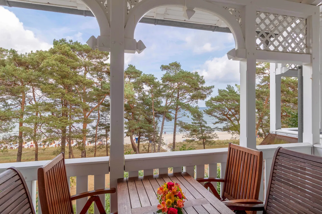 Strandidyll Wohnung 10 4 Balkon mit Meerblick Villa Strandidyll Binz Rügen