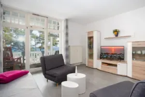 Wohnbereich Fewo 10 Villa Strandidyll