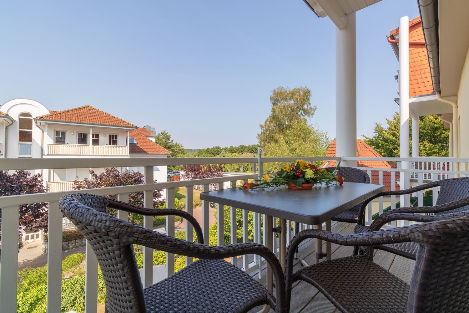 Balkon Ferienwohnung 10 im Haus Godewind in Binz