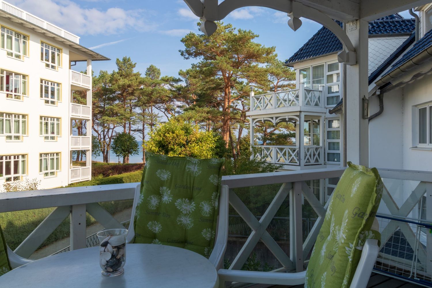 Wohnung 11 Typ 3 Haus Strelasund 5 Balkon Strelasund 11 mit Blick auf die Ostsee