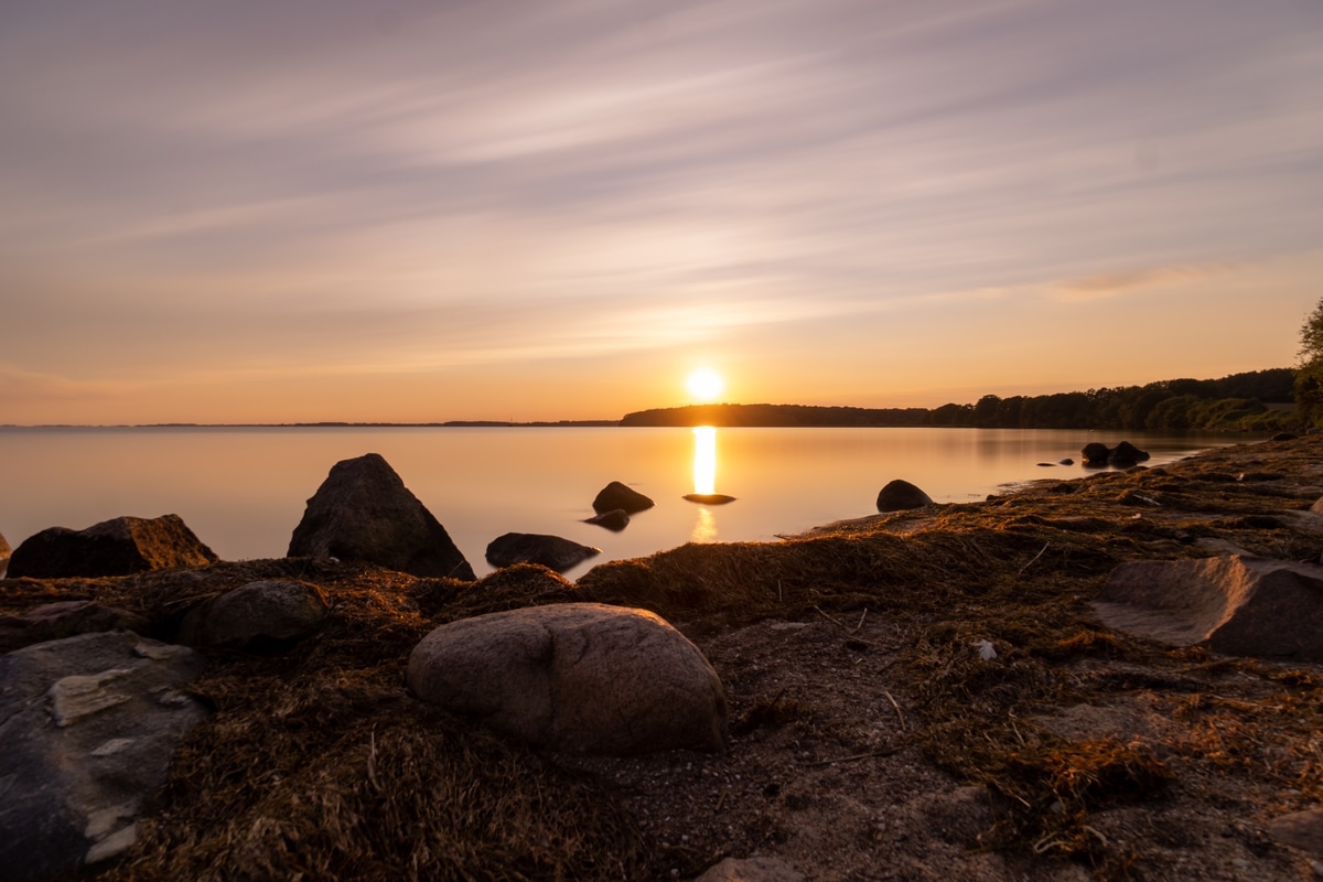 Sonnenuntergang in Muglitz auf Rügen