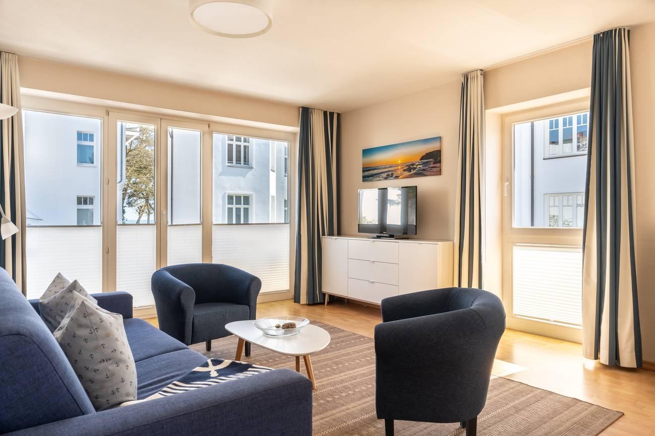 Strandidyll Neubau Wohnung E3 1 Strandidyll Binz Fewo E3 Wohnbereich