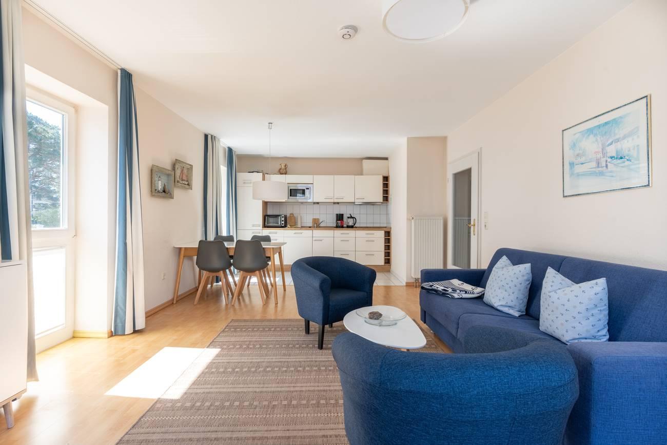 Strandidyll Neubau Wohnung E3 3 Strandidyll Binz Fewo E3 Wohnbereich
