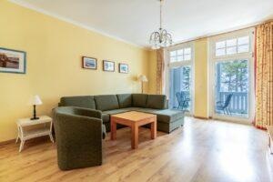Wohnbereich Ferienwohnung 8 Villa Strandidyll