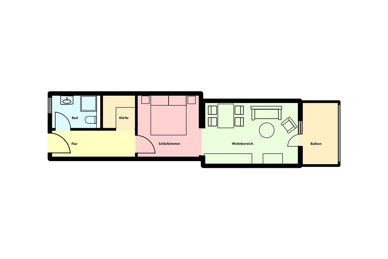 Grundriss Fewo 8 Aparthotel Binz