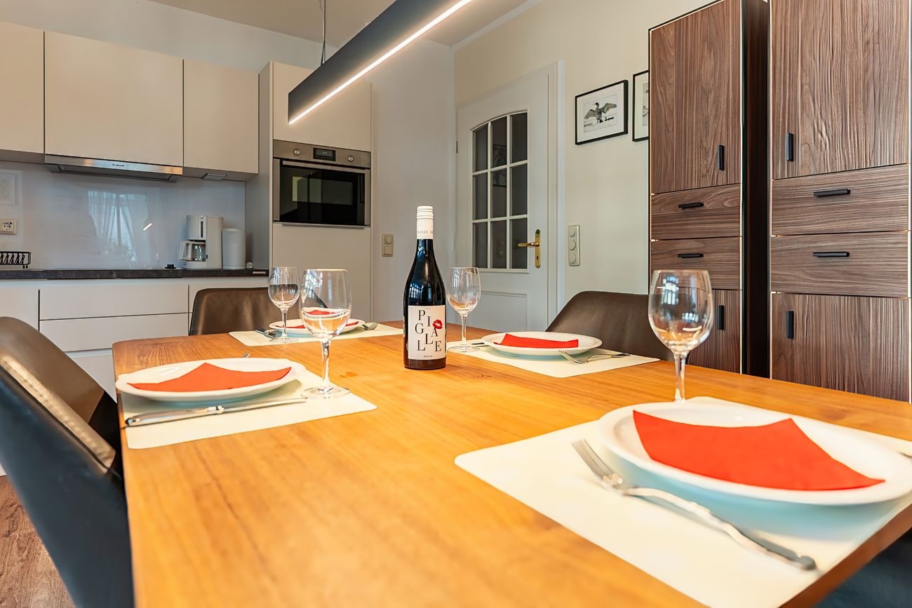 Essbereich Ferienwohnung 13 Villa Eden Binz