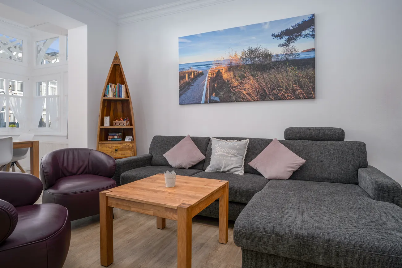 Wohnbereich Villa Eden Ferienwohnung 1 in Binz