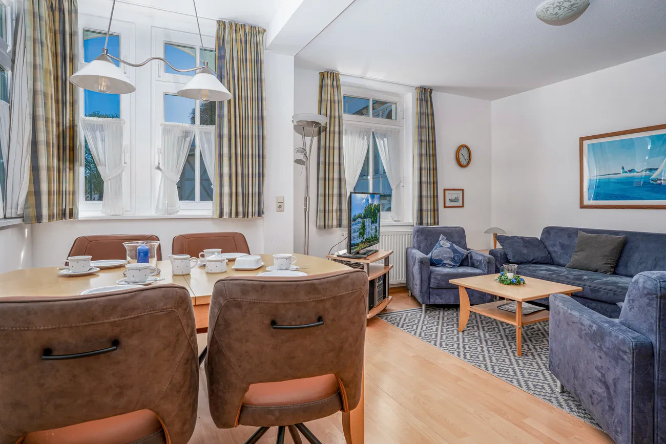 Wohnbereich Ferienwohnung 18 Villa Eden Binz