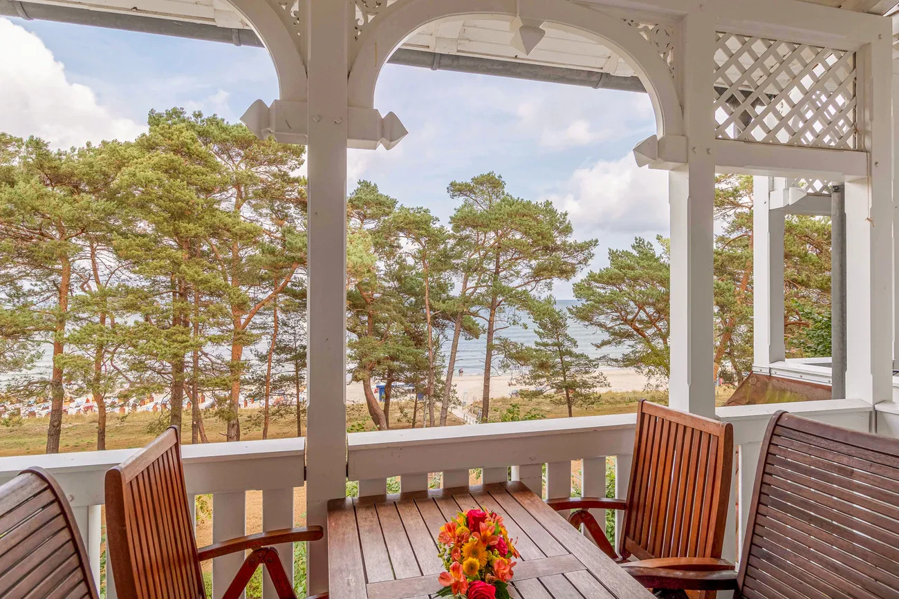 Balkon mit Meerblick Fewo 10 Villa Strandidyll