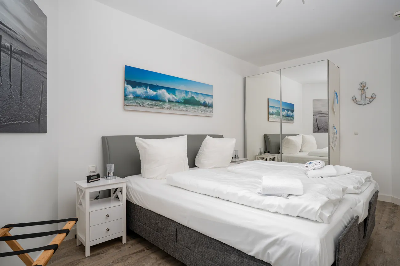 Schlafzimmer nr. 1 Fewo 10 Lachmöwe in Binz