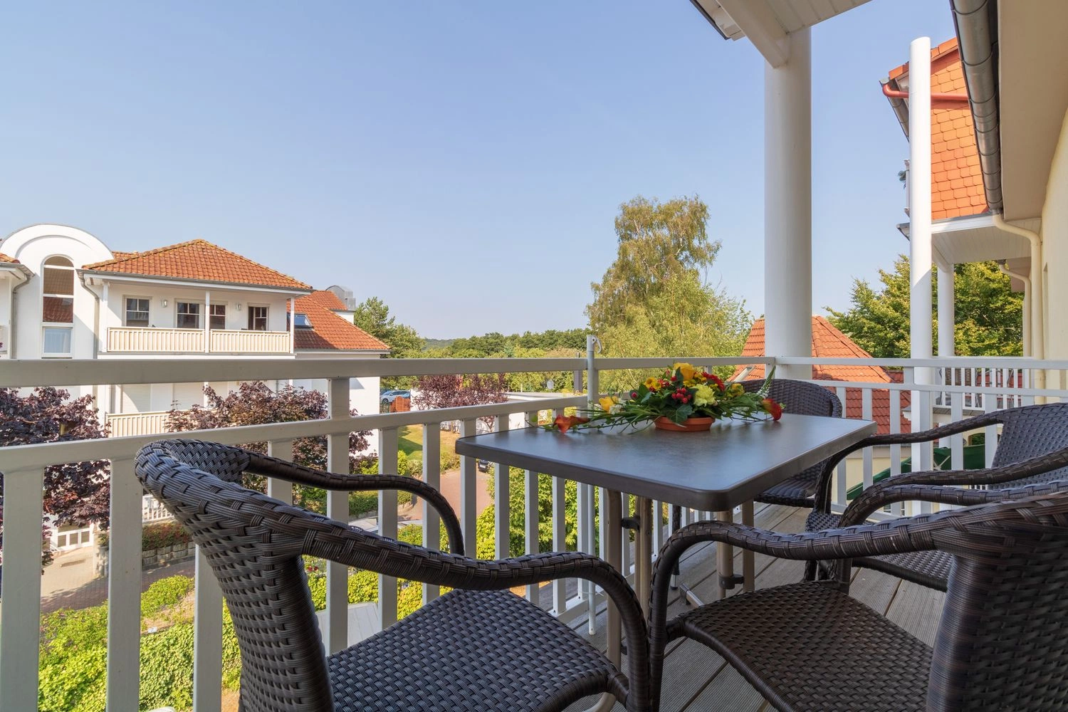 Balkon Ferienwohnung 10 im Haus Godewind in Binz