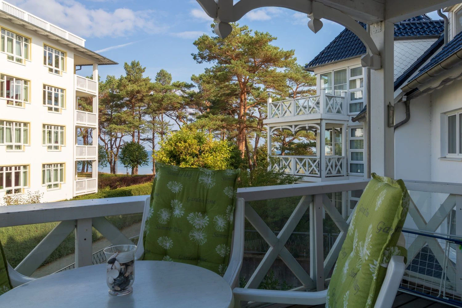 Balkon Strelasund 11 mit Blick auf die Ostsee