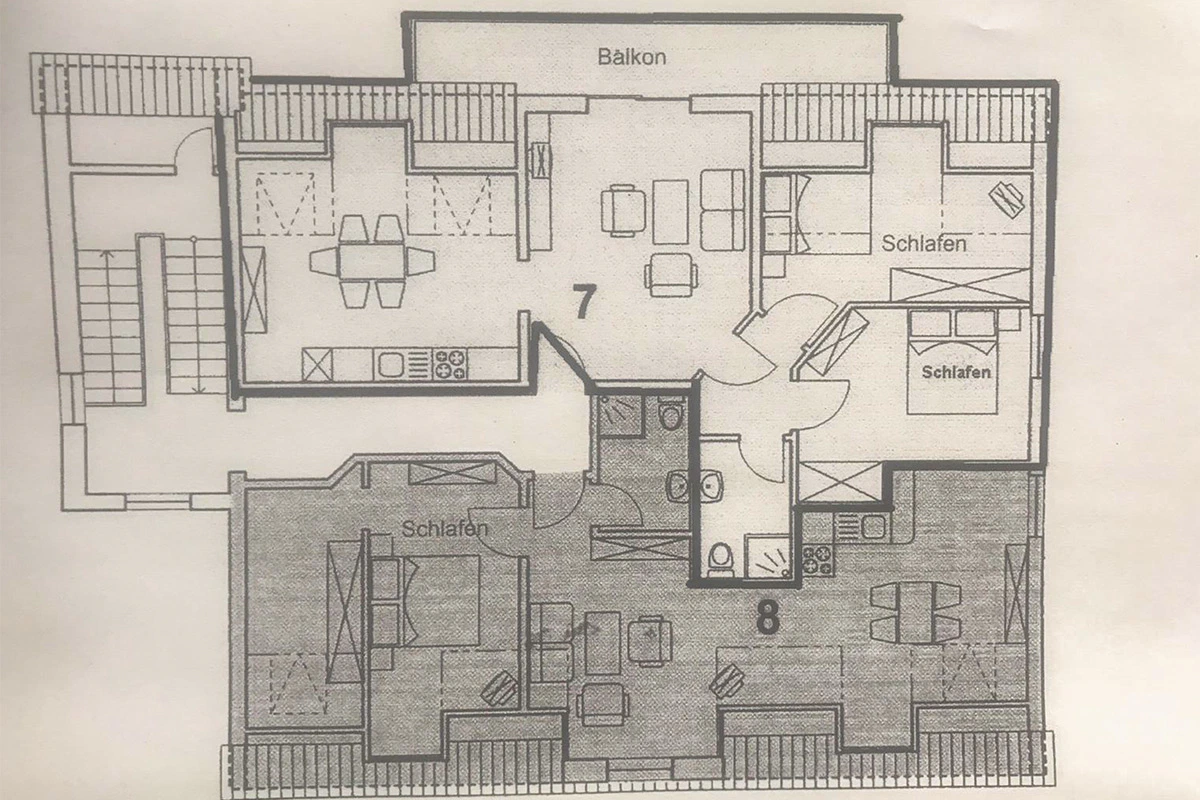 Grundriss der Ferienwohnung 7 Villa Annabelle in Binz auf Rügen