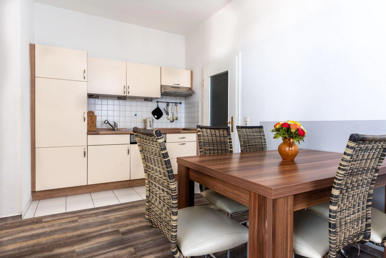 Strandidyll Wohnung 4 6 Küche mit Essbereich Strandidyll Binz Fewo 4