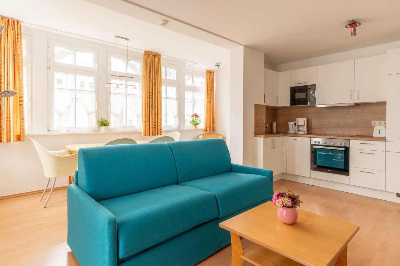 Wohnbereich Ferienwohnung 17 Villa Eden Binz