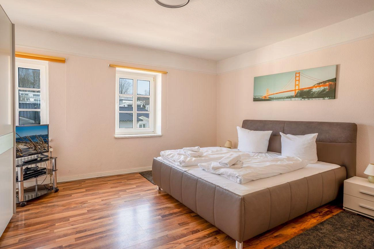 Schlafzimmer Nr. 1 Ferienwohnung 10 im Haus Godewind in Binz