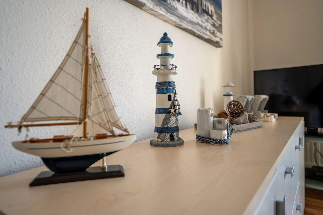 Wohnbereich mit Balkon Ferienwohnung 10 im Haus Godewind in Binz