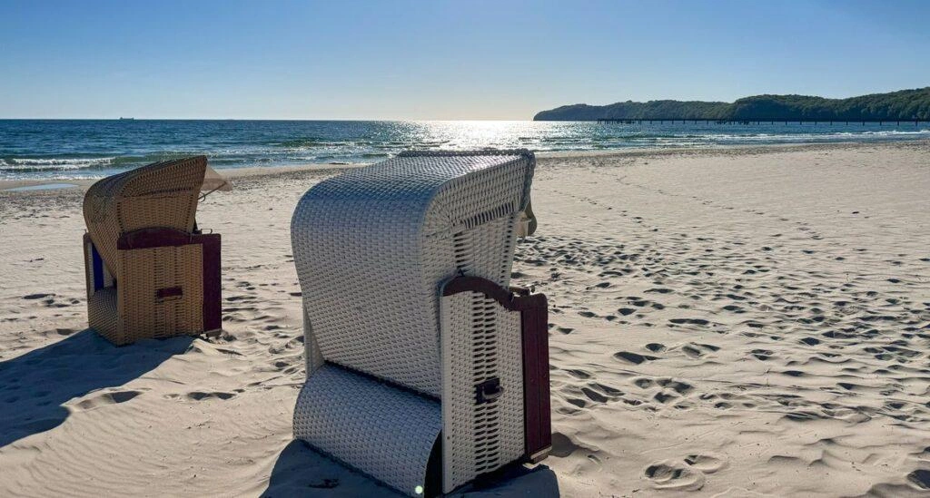 Strandkorb am Strand von Binz
