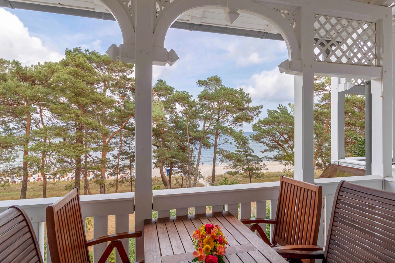 Balkon mit Meerblick Villa Strandidyll Binz Rügen
