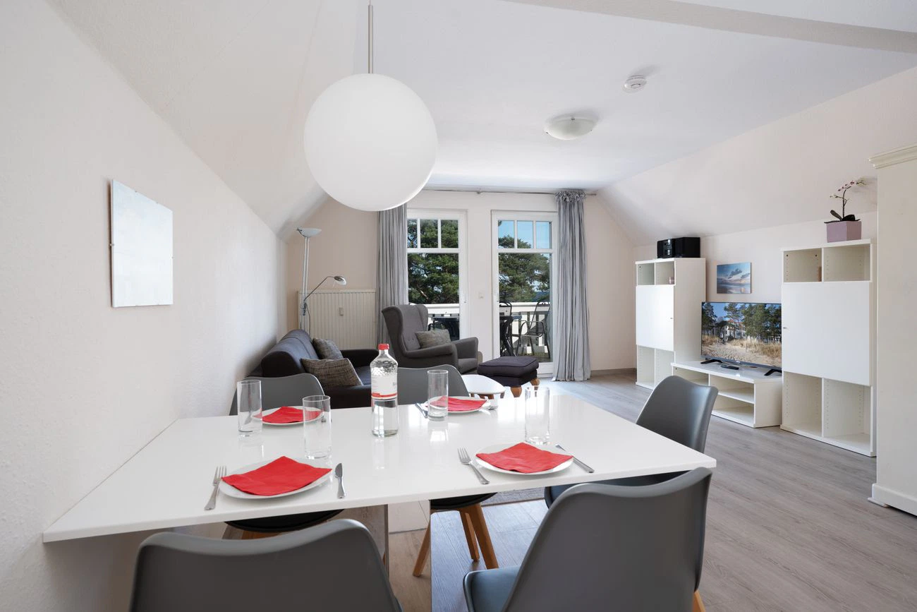 Strandidyll Fewo 16 Binz Wohnbereich