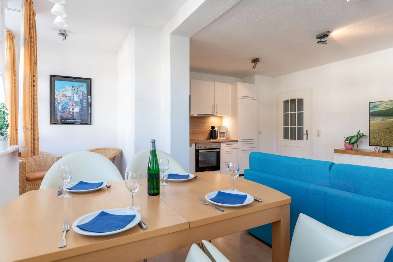 Wohnbereich Ferienwohnung 17 Villa Eden Binz