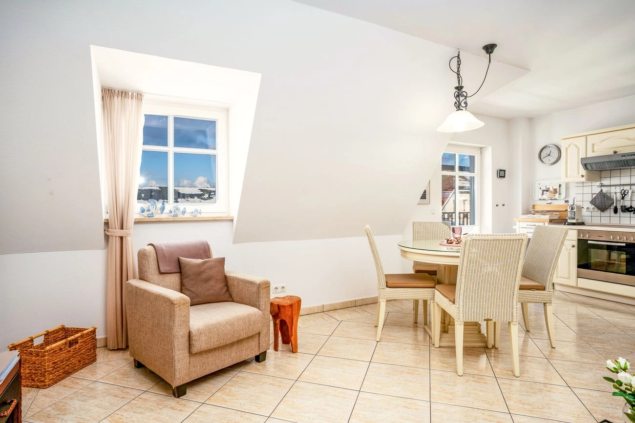 Wohnbereich Ferienwohnung Nordlicht Villa Atlantic