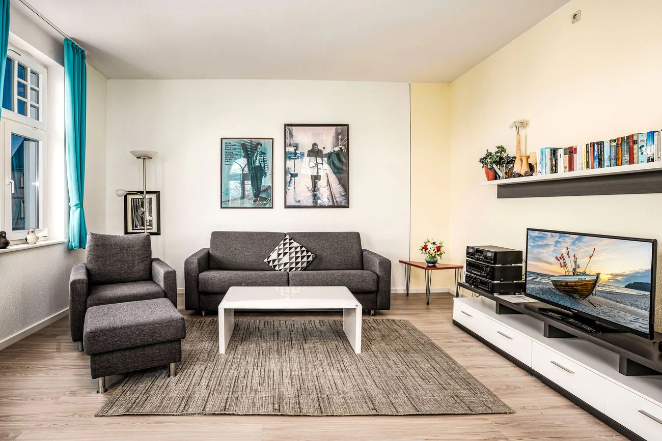 Wohnbereich Ferienwohnung 10 Haus Metropol im Ostseebad Binz