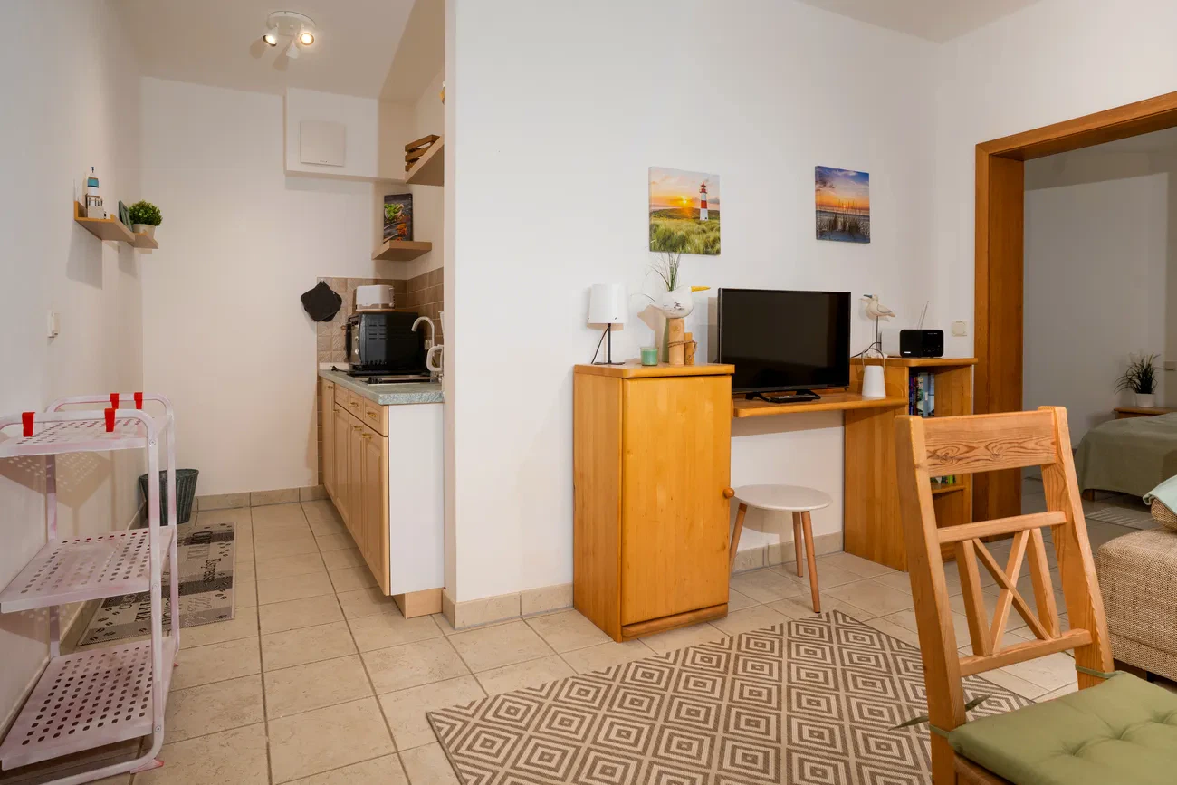 Wohnbereich fewo 2 Marineblau Lottumstraße Binz