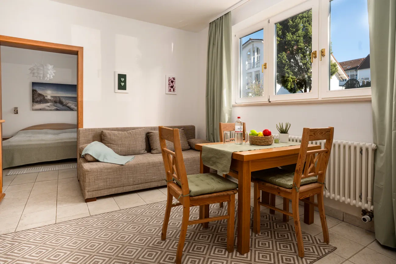 Wohnbereich fewo 2 Marineblau Lottumstraße Binz